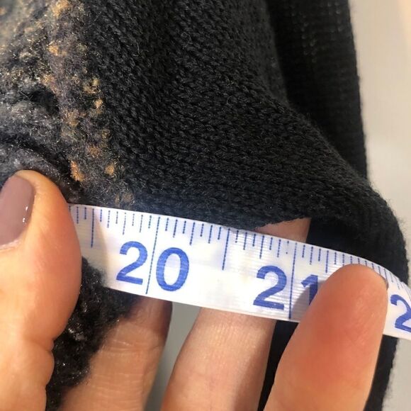 Curio New York Knit Detail Cardigan Black Tan Gold - Picture 13 of 13